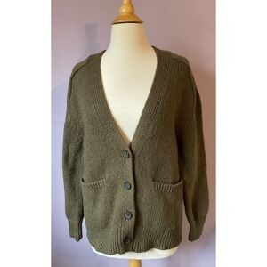 Banana Republic Wool Olive Green Button Up Cardigan Women's Small